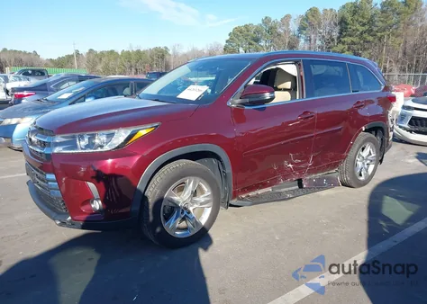 2018 Toyota Highlander Limited z USA, uszkodzony, nr VIN 5TDDZRFH2JS874440